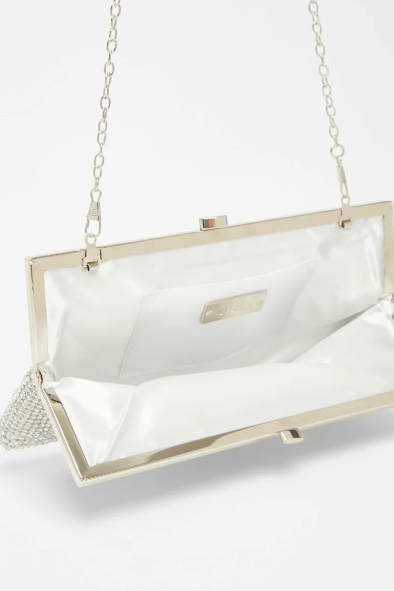 Handbags|Clutch Bags*Quiz Diamante Pouch Bag Silver