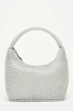 Handbags|Clutch Bags*Quiz Embellished Mini Bag Silver