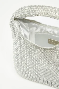 Handbags|Clutch Bags*Quiz Embellished Mini Bag Silver