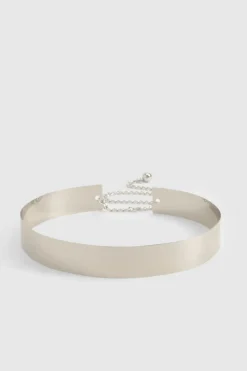 Belts*boohoo Metal Chunky Waist Belt silver