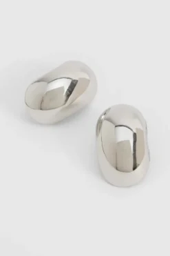 Earrings*boohoo Oversized Bubble Stud Earrings silver