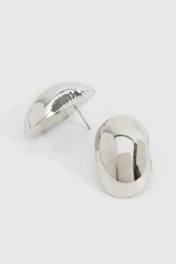 Earrings*boohoo Oversized Bubble Stud Earrings silver