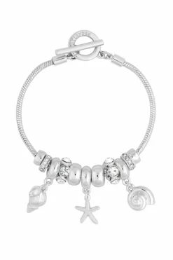 Bracelets*Lipsy Plated Coastal Charm Bracelet - Gift Boxed Silver
