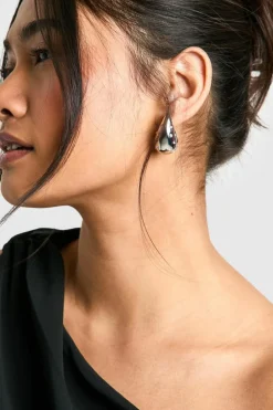 Earrings*boohoo Scattered Diamante Teardrop Earrings silver