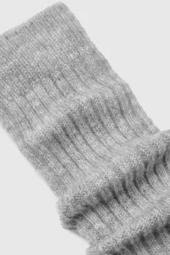 Tights & Socks|Tights & Socks*boohoo Single Soft Ribbed Slouchy Socks grey marl