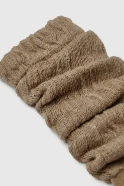 Tights & Socks|Tights & Socks*boohoo Single Soft Ribbed Slouchy Socks mocha
