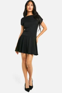 A Line Dresses|Skater Dresses*boohoo Skater A Line Mini Dress black