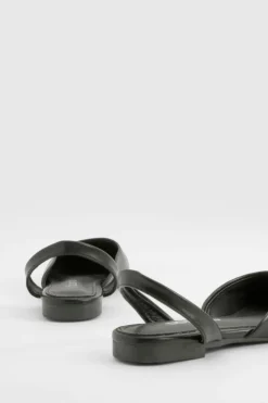 Flats*boohoo Slingback Pointed Flats black