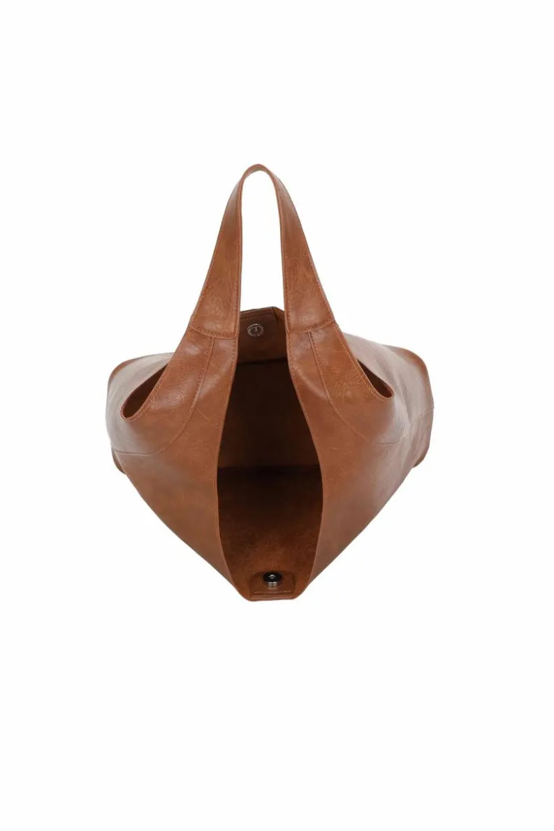 Tote Bags*Kitise Slouch Magnetic Closure Tote Bag with Detachable Crossbody Purse Handbag Navy