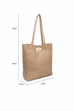 Handbags|Tote Bags*Kitise Slouch Roomy PU Leather Tote Handbag Yellow