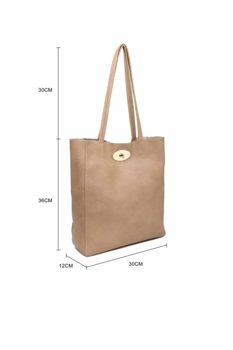 Handbags|Tote Bags*Kitise Slouch Roomy PU Leather Tote Handbag Yellow