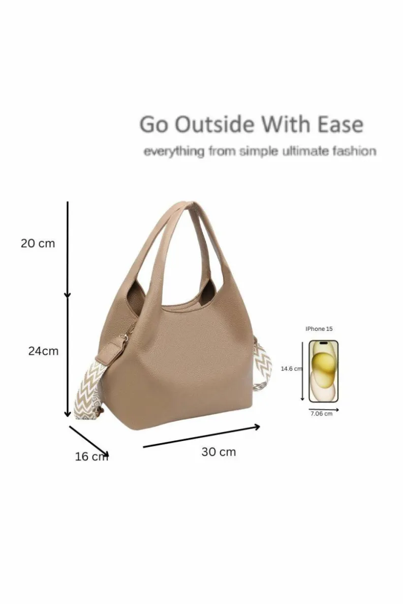 Tote Bags*Kitise Slouchy Hobo Tote Shoulder Bag with Canvas Strap Grey