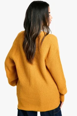 Cardigans|Jumpers & Cardigans*boohoo Slouchy Soft Knit Oversized Boyfriend Cardigan mustard