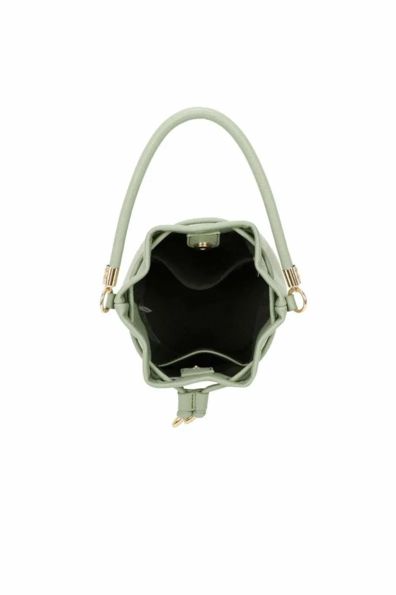 Cross-Body Bags*Kitise Small Drawstring Top-Handle Bucket Bag with Crossbody Strap White