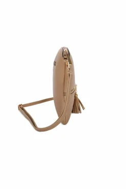 Cross-Body Bags|Handbags*Kitise Small Flat Tassel Accent Front Pocket Crossbody Handbag Black