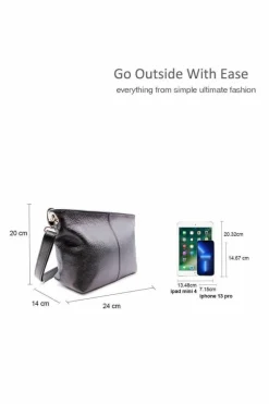 Shoulder Bags|Handbags*Kitise Small Genuine Italian Leather Shoulder Handbag With Detachable Strap Navy