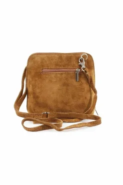 Cross-Body Bags|Handbags*Kitise Small Genuine Italian Suede Leather Zip Around Crossbody Bag Dark Green