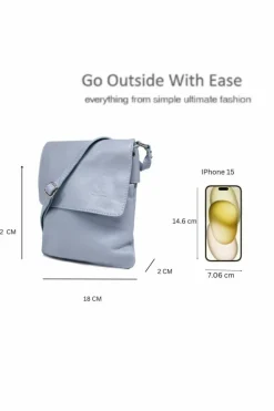Cross-Body Bags|Handbags*Kitise Small Italian Genuine Leather Crossbody Handbag Stylishy Phone Bag Beige