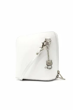 Handbags|Cross-Body Bags*Kitise Small Italian Real Leather Purse Crossbody Bag With Charm White