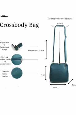 Handbags|Cross-Body Bags*Kitise Small Italian Real Leather Purse Crossbody Bag With Charm White