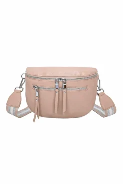 Cross-Body Bags*Kitise Small Ribon Zip Crossbody Bag With Wide Canvas Strap Beige