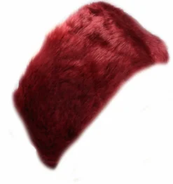 Hair Accessories*SVNX Soft Faux Fur Headband In Burgundy Dark Red