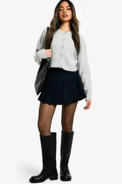 Cardigans|Knitwear*boohoo Soft Knit Bomber Cardigan grey