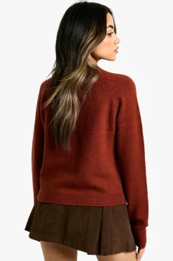 Cardigans*boohoo Soft Knit Boxy Cardigan With Pockets chocolate