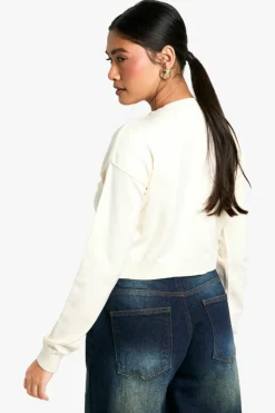 Cardigans|Up To 80% Off Winter Warmers*boohoo Soft Knit Boxy Crop High Neck Cardigan cream
