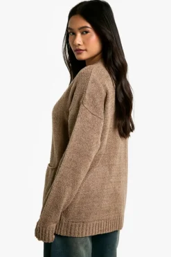Cardigans|Jumpers & Cardigans*boohoo Soft Knit Button Through Cardigan mocha