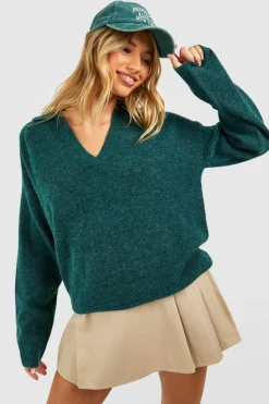 Jumpers*boohoo Soft Knit Collared Jumper bottle