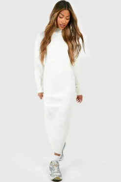 Jumper Dresses|Jumper Dresses*boohoo Soft Knit Fine Gauge Midaxi Dress ecru