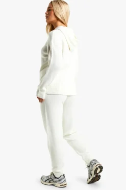Knitted Co-Ords|Joggers*boohoo Soft Knit Fine Gauge Tracksiut ecru