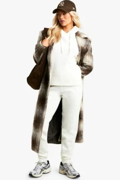 Knitted Co-Ords|Joggers*boohoo Soft Knit Fine Gauge Tracksiut ecru