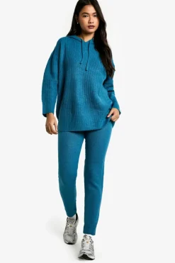 Knitted Co-Ords*boohoo Soft Knit Hoodie Co-ord teal