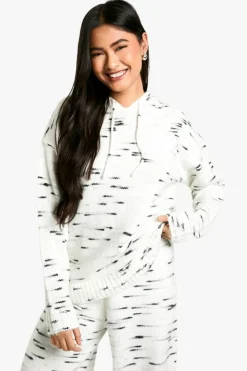 Oversized Jumpers|Jumpers*boohoo Soft Knit Marl Oversized Knitted Hoody ecru