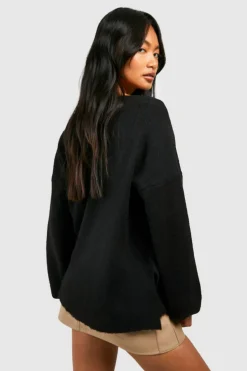 Jumpers|Jumpers & Cardigans*boohoo Soft Knit Slouchy Jumper black