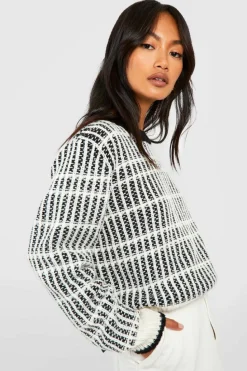 Jumpers|Jumpers & Cardigans*boohoo Soft Knit Stripe Jumper black