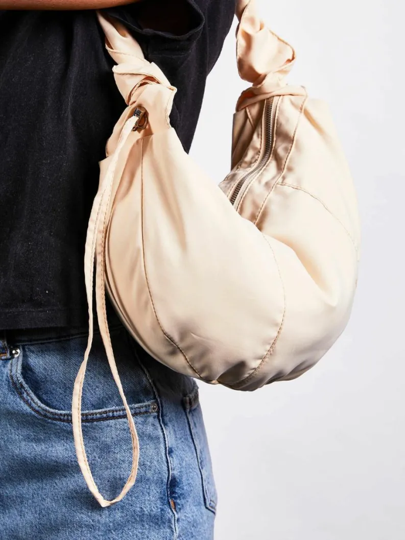 Clutch Bags*SVNX Soft Oversized Scrunchie Strap bag Off White