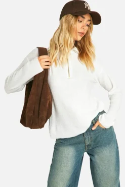 Jumpers|Knitwear*boohoo Soft Rib Knit Half Zip Collar Jumper ecru