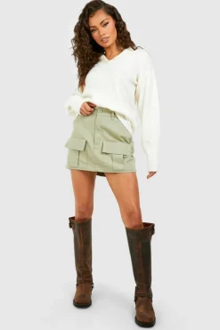 Jumpers|Knitwear*boohoo Soft Rib Knit Polo Collar Jumper white