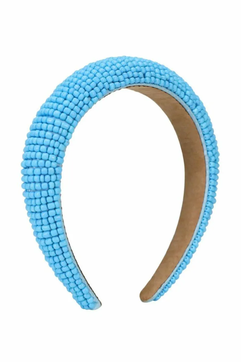 Hair Accessories*My Accessories London Solid Beaded Headband Blue