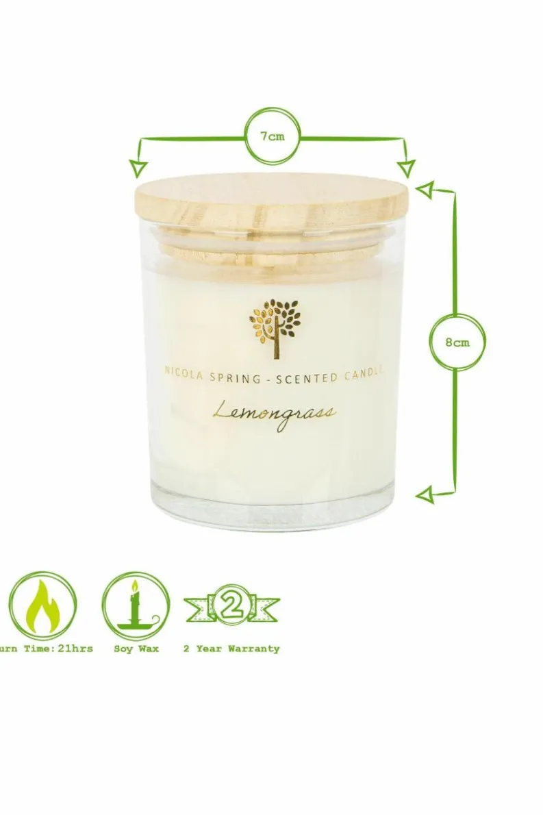 Candles & Diffusers|Candles*Nicola Spring Soy Wax Scented Candle - 130g - Lemongrass Cream