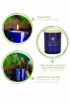 Candles & Diffusers|Candles*Nicola Spring Soy Wax Scented Candle - 130g - Patchouli & Rosewood Blue