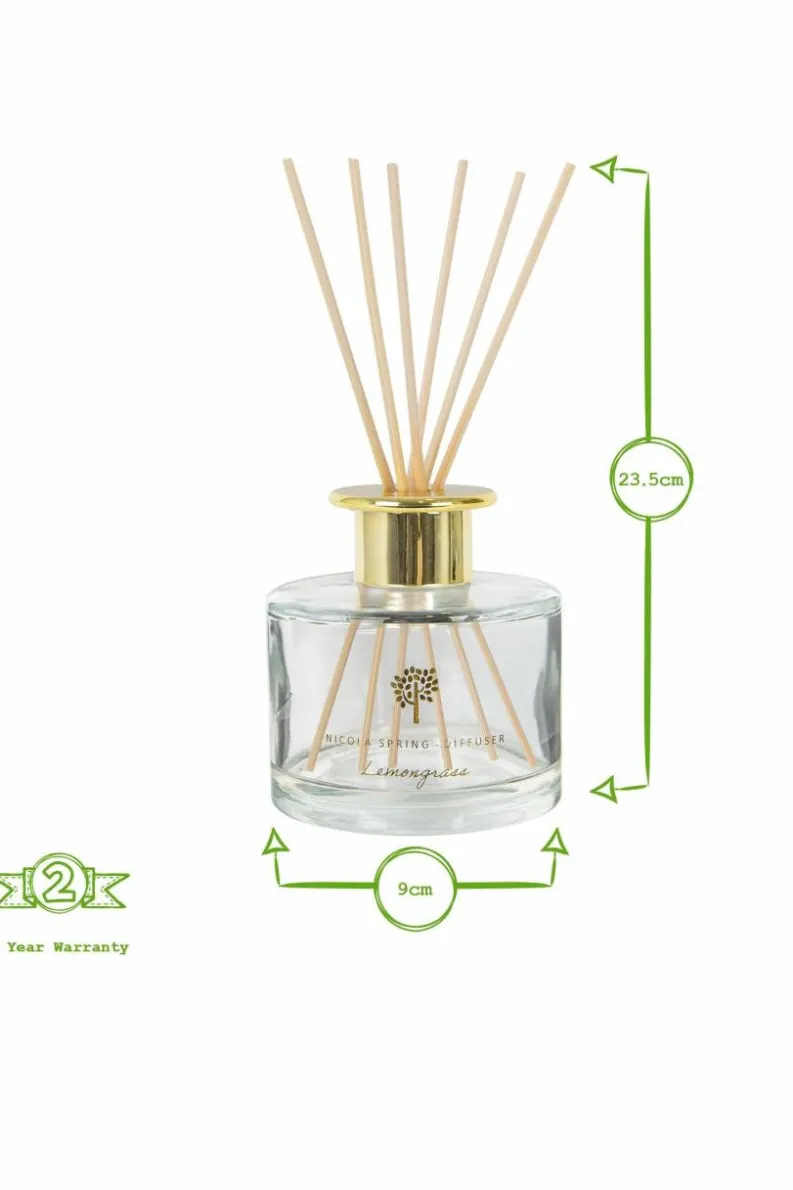 Candles & Diffusers|Candles*Nicola Spring Soy Wax Scented Candle & Reed Diffuser Set - 130g - Lemongrass Cream