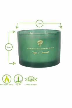 Candles & Diffusers|Candles*Nicola Spring Soy Wax Scented Candle 350g Sage & Seasalt Green