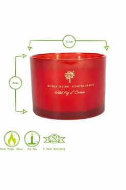 Candles & Diffusers|Candles*Nicola Spring Soy Wax Scented Candle 350g Wild Fig & Cassis Red