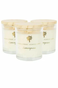 Candles & Diffusers|Candles*Nicola Spring Soy Wax Scented Candles - 130g - Lemongrass - Pack of 3 Cream