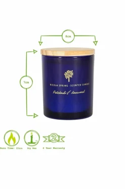 Candles & Diffusers|Candles*Nicola Spring Soy Wax Scented Candles - 130g - Patchouli & Rosewood - Pack of 3 Blue