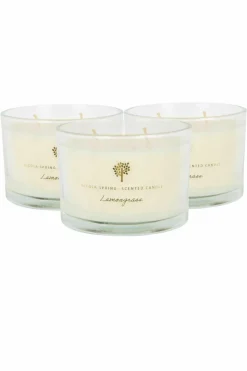 Candles & Diffusers|Candles*Nicola Spring Soy Wax Scented Candles - 350g - Lemongrass - Pack of 3 Cream